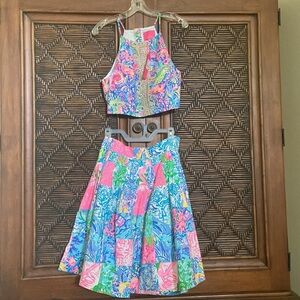 Lilly Pulitzer , 2 piece skirt and halter top